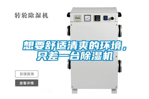 想要舒適清爽的環境，只差一臺除濕機