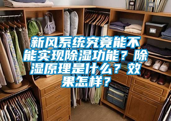 新風系統究竟能不能實現除濕功能？除濕原理是什么？效果怎樣？
