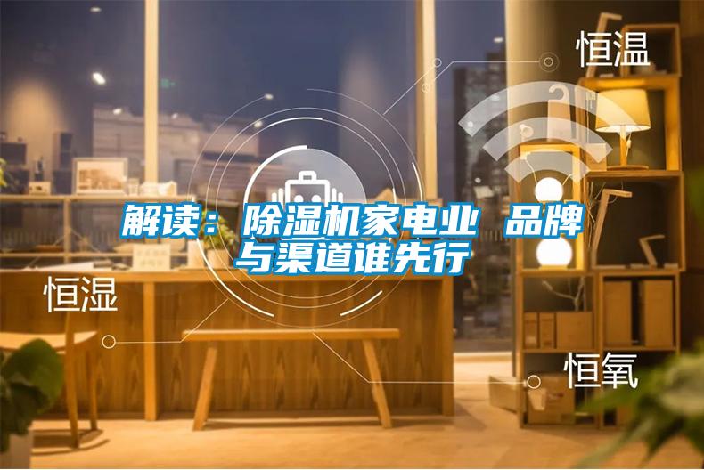解讀：除濕機家電業 品牌與渠道誰先行