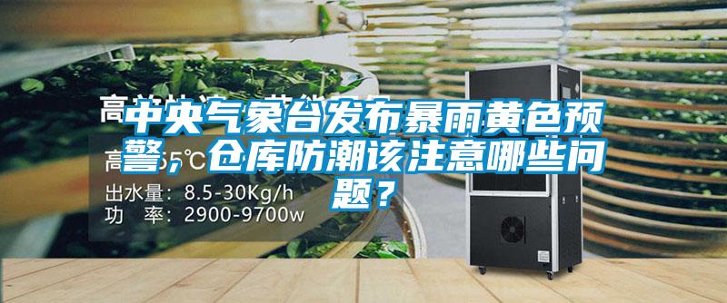 中央氣象臺發布暴雨黃色預警，倉庫防潮該注意哪些問題？