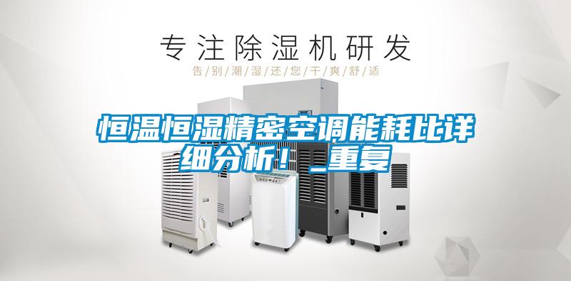 恒溫恒濕精密空調(diào)能耗比詳細(xì)分析！_重復(fù)