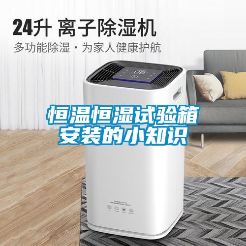 恒溫恒濕試驗(yàn)箱安裝的小知識